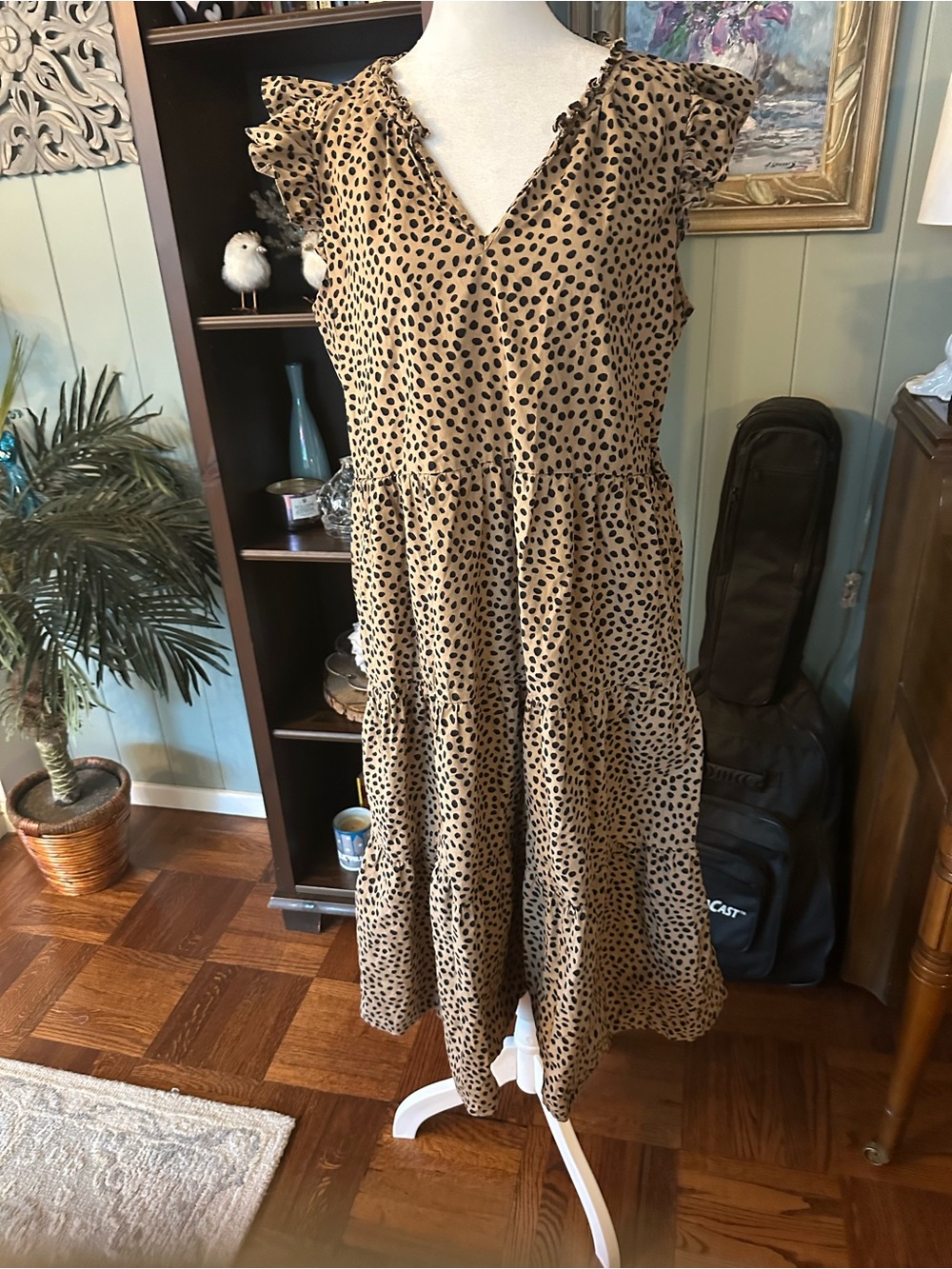 J. Crew Factory Leopard Print Midi Dress 100% Cotton